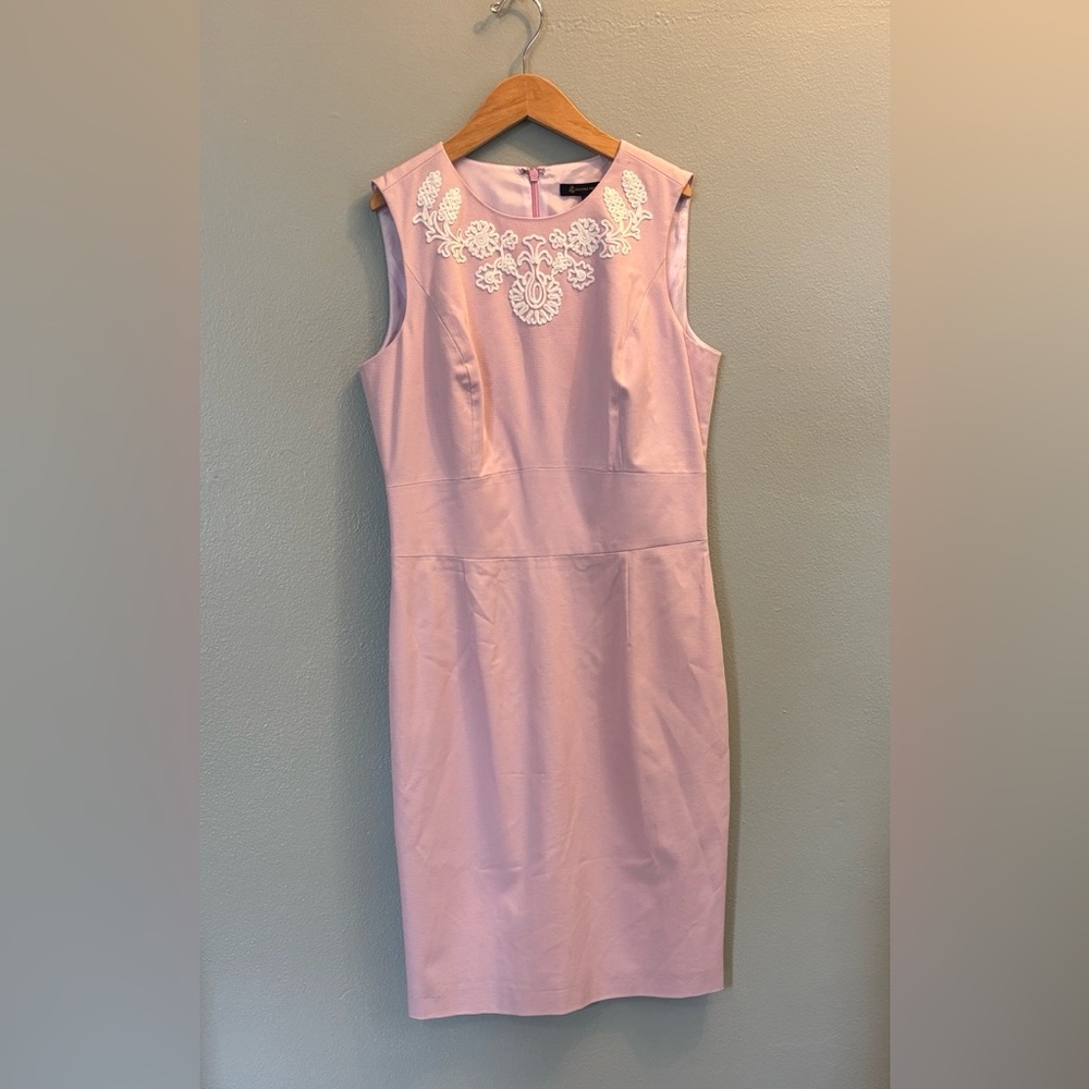 Brooks Brothers Midi Dress with White Embroidery